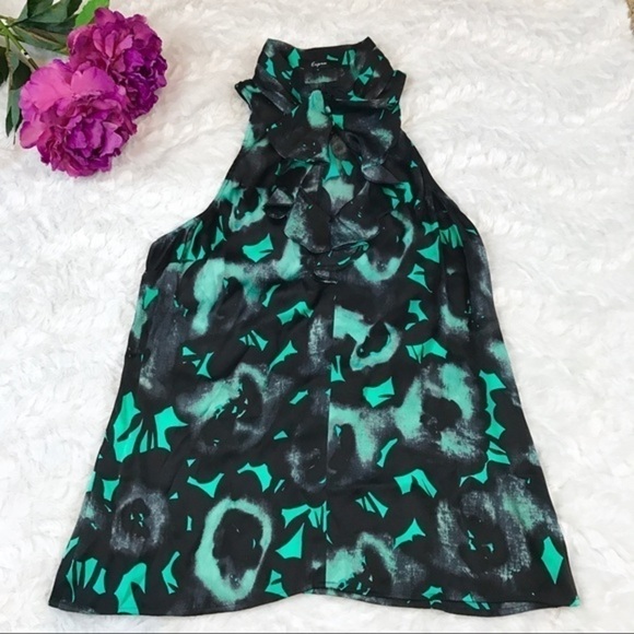 EXPRESS Cutout Floral Blouse - Picture 2 of 7